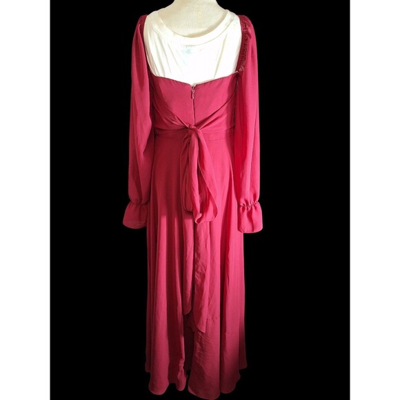 JJ's HOUSE Burgundy Chiffon Bridesmaid Dress Sz M Converitble Formal Wedding - Picture 2 of 15